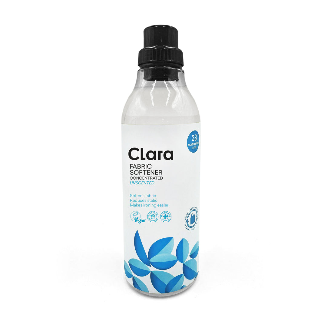 Clara Concentrated Fabric Softener Unscented 1L