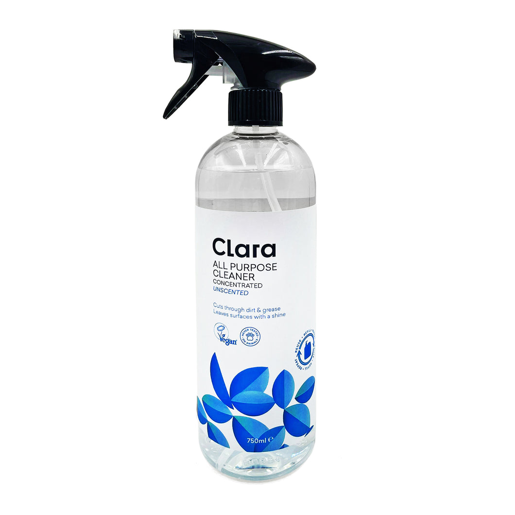 Clara Concentrated All Purpose Cleaner Unscented 750ml Spray Bottle